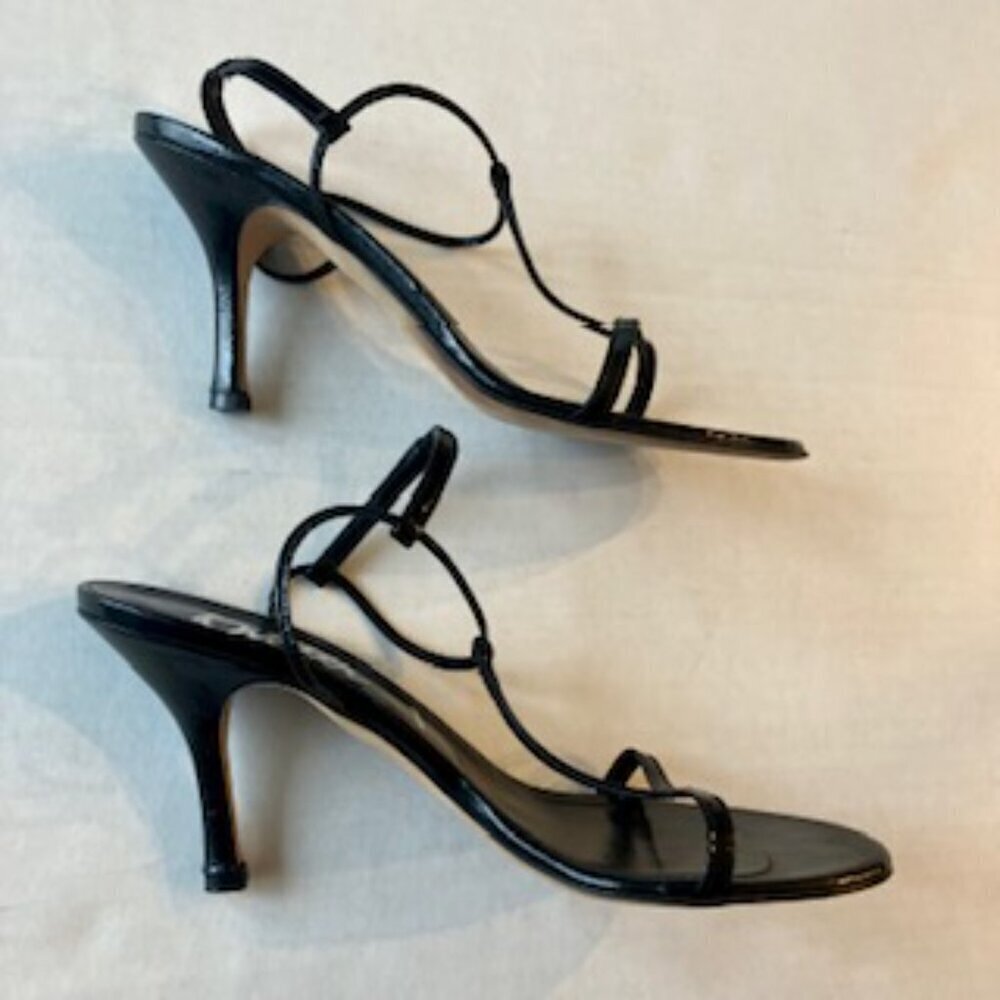 Butter by Lavorazione Artigiana Black heels with ankle strap size 8 1/2 - Picture 6 of 8